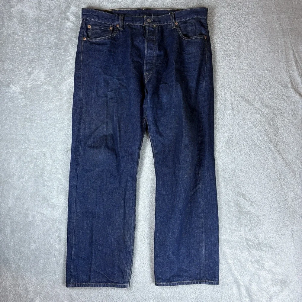 LEVI'S 501 Men's 38x30 (Fits 38x29) Blue Cotton Denim Jeans Regular Fit Straight
